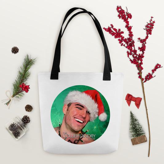 'Santa Collier' Holiday Tote Bag