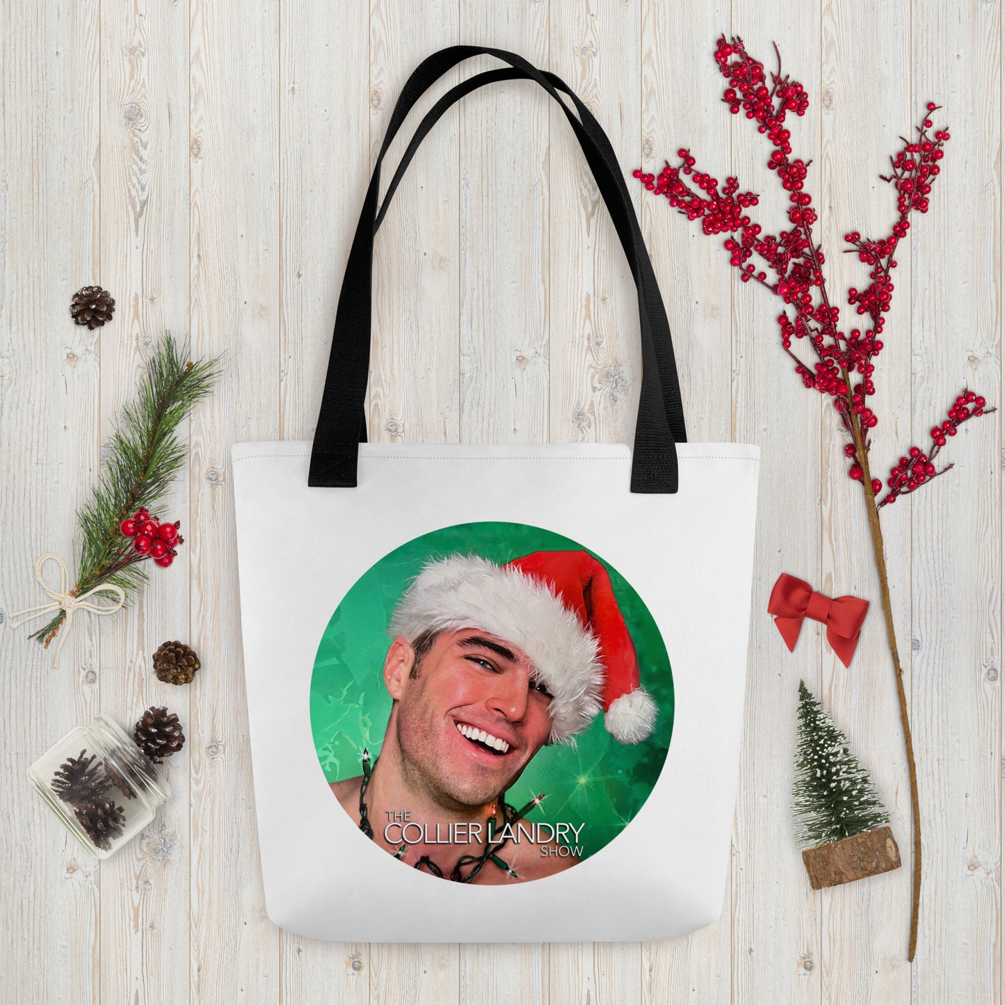 'Santa Collier' Holiday Tote Bag